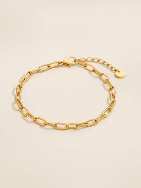 Louise Carter Gold Maui Paperclip Bracelet
